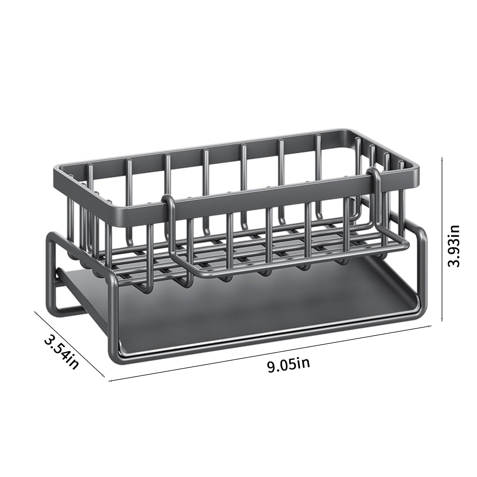 Kdkad Kitchen Sink Sponge Holder, Sponge Holder Kitchen Sink Caddy Organizer with Dish Brush Holder, V1189-WXFWAL-20260326-02089