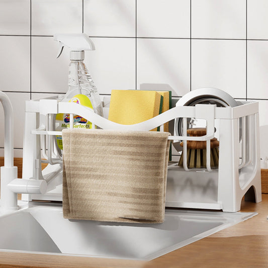 Kdkad Kitchen Sink Sponge Holder, Sponge Holder Kitchen Sink Caddy Organizer with Dish Brush Holder, V1189-WXFWAL-20260326-02090