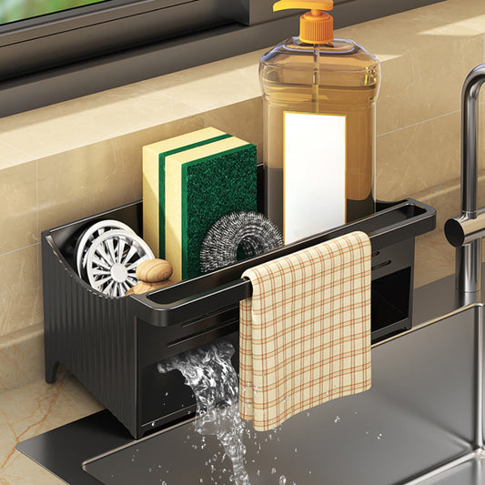 Kdkad Kitchen Sink Sponge Holder, Sponge Holder Kitchen Sink Caddy Organizer with Dish Brush Holder, V1189-WXFWAL-20260326-02091
