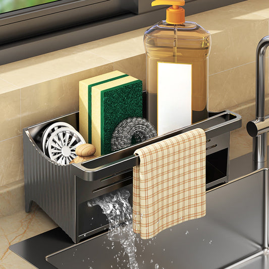 Kdkad Kitchen Sink Sponge Holder, Sponge Holder Kitchen Sink Caddy Organizer with Dish Brush Holder, V1189-WXFWAL-20260326-02092