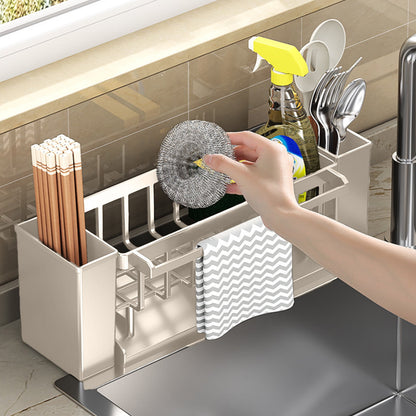 Kdkad Kitchen Sink Sponge Holder, Sponge Holder Kitchen Sink Caddy Organizer with Dish Brush Holder, V1189-WXFWAL-20260326-02093