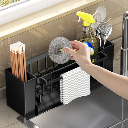 Kdkad Kitchen Sink Sponge Holder, Sponge Holder Kitchen Sink Caddy Organizer with Dish Brush Holder, V1189-WXFWAL-20260326-02094