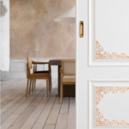 2 Pcs Long Furniture Carvings Wainscoting for Wall Wood Decorative Piece Office V1189-WXFWAL-20260326-02098