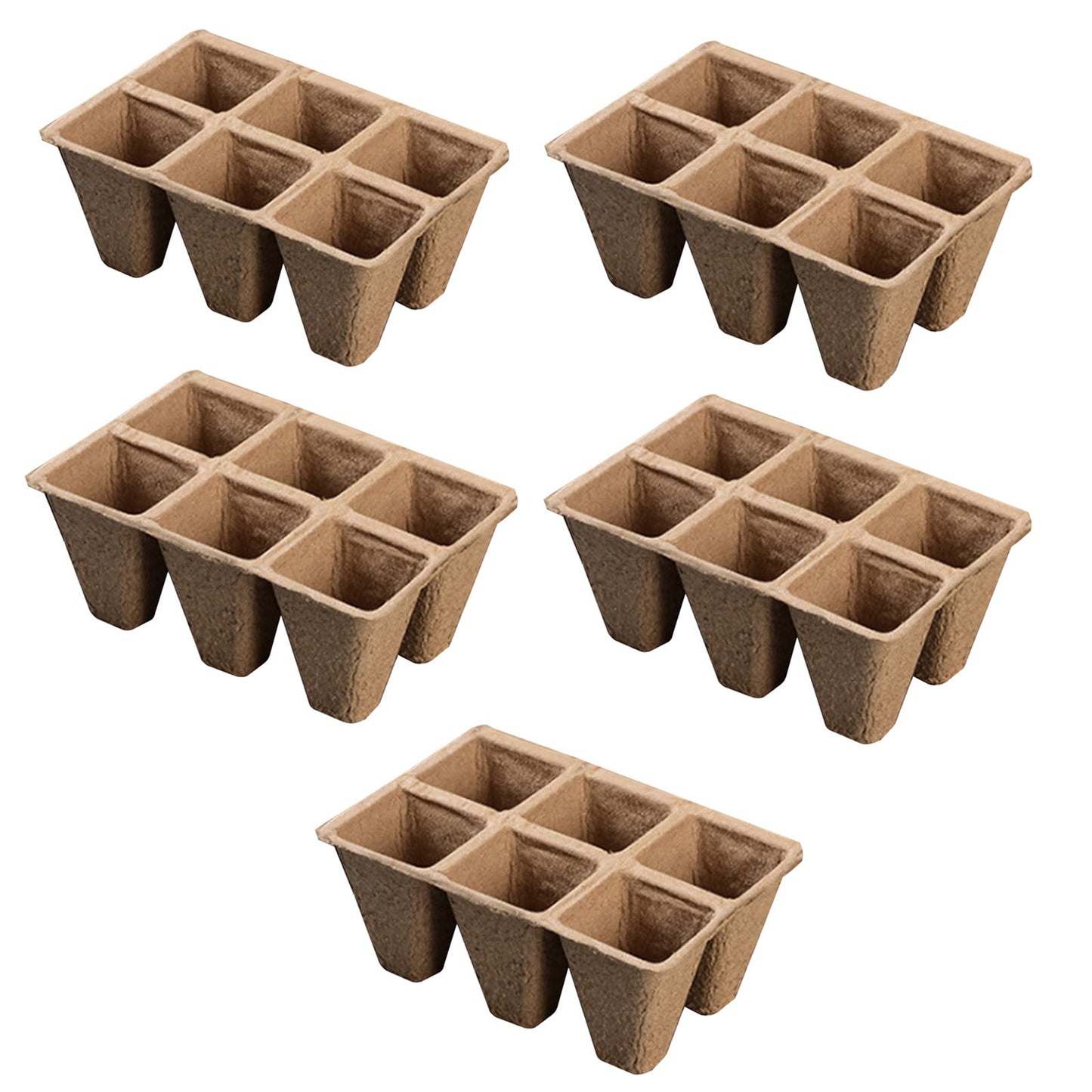 Darzheoy 30 Cells Peat Pots Seed Starter Trays 5 Packs Biodegradable Seedling Pots Germination Trays Organic V1189-WXFWAL-20260326-02113