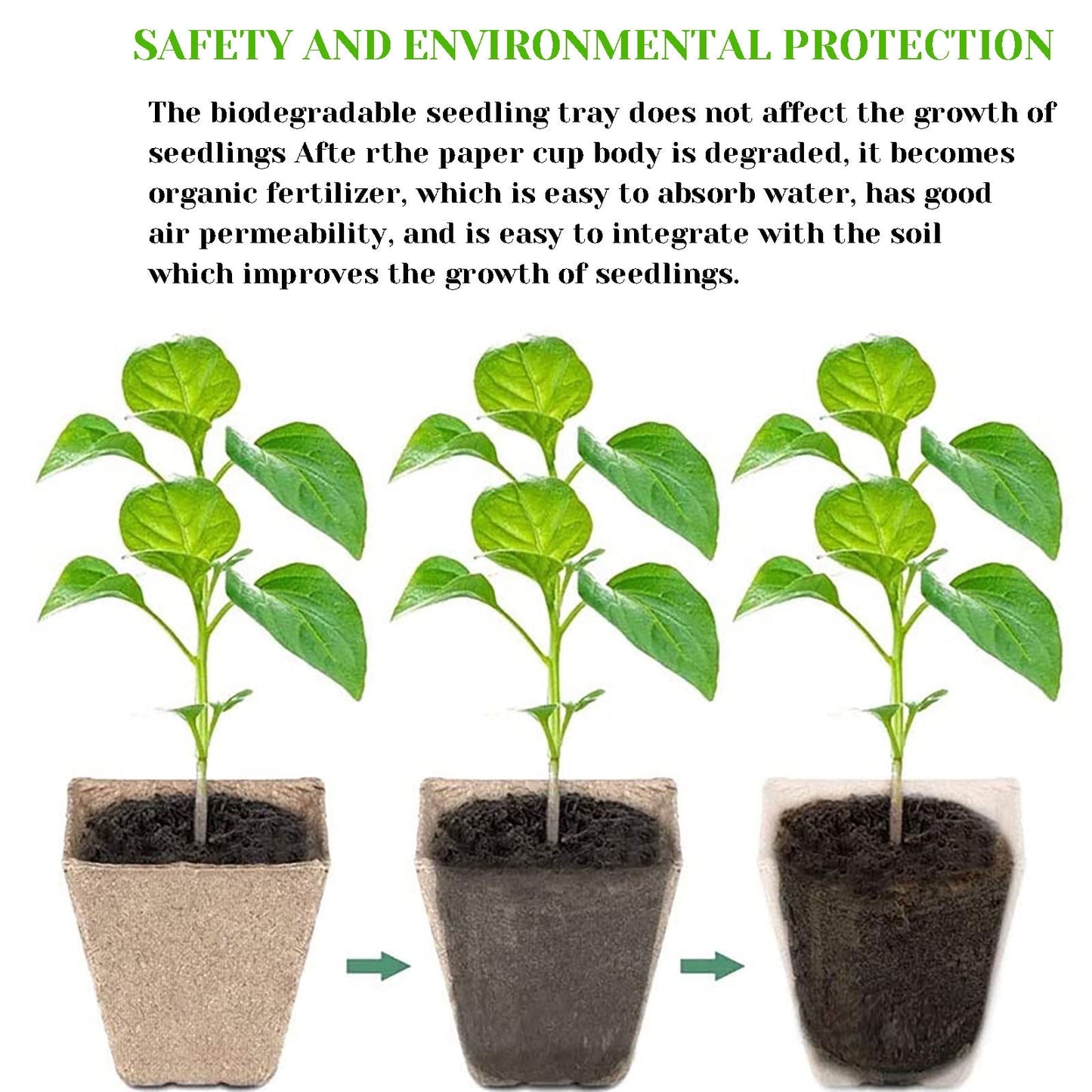 Darzheoy 30 Cells Peat Pots Seed Starter Trays 5 Packs Biodegradable Seedling Pots Germination Trays Organic V1189-WXFWAL-20260326-02114