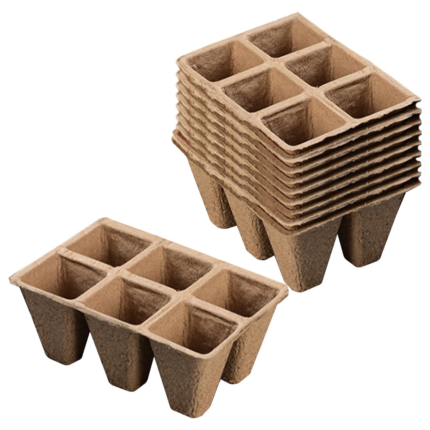 Darzheoy 30 Cells Peat Pots Seed Starter Trays 5 Packs Biodegradable Seedling Pots Germination Trays Organic V1189-WXFWAL-20260326-02115