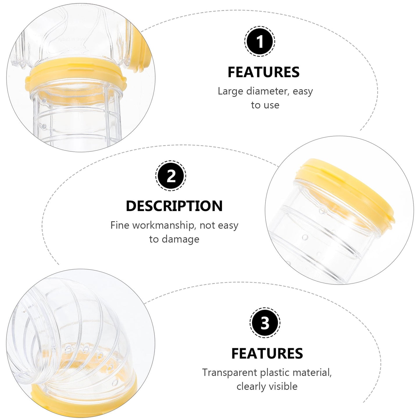 Transparent Yellow Hamster Tubes Set with Curved Tunnel Connectors for Small Animals Cage Exercise Accessories V1189-WXFWAL-20260326-02120