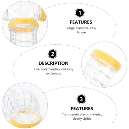 Transparent Yellow Hamster Tubes Set with Curved Tunnel Connectors for Small Animals Cage Exercise Accessories V1189-WXFWAL-20260326-02120