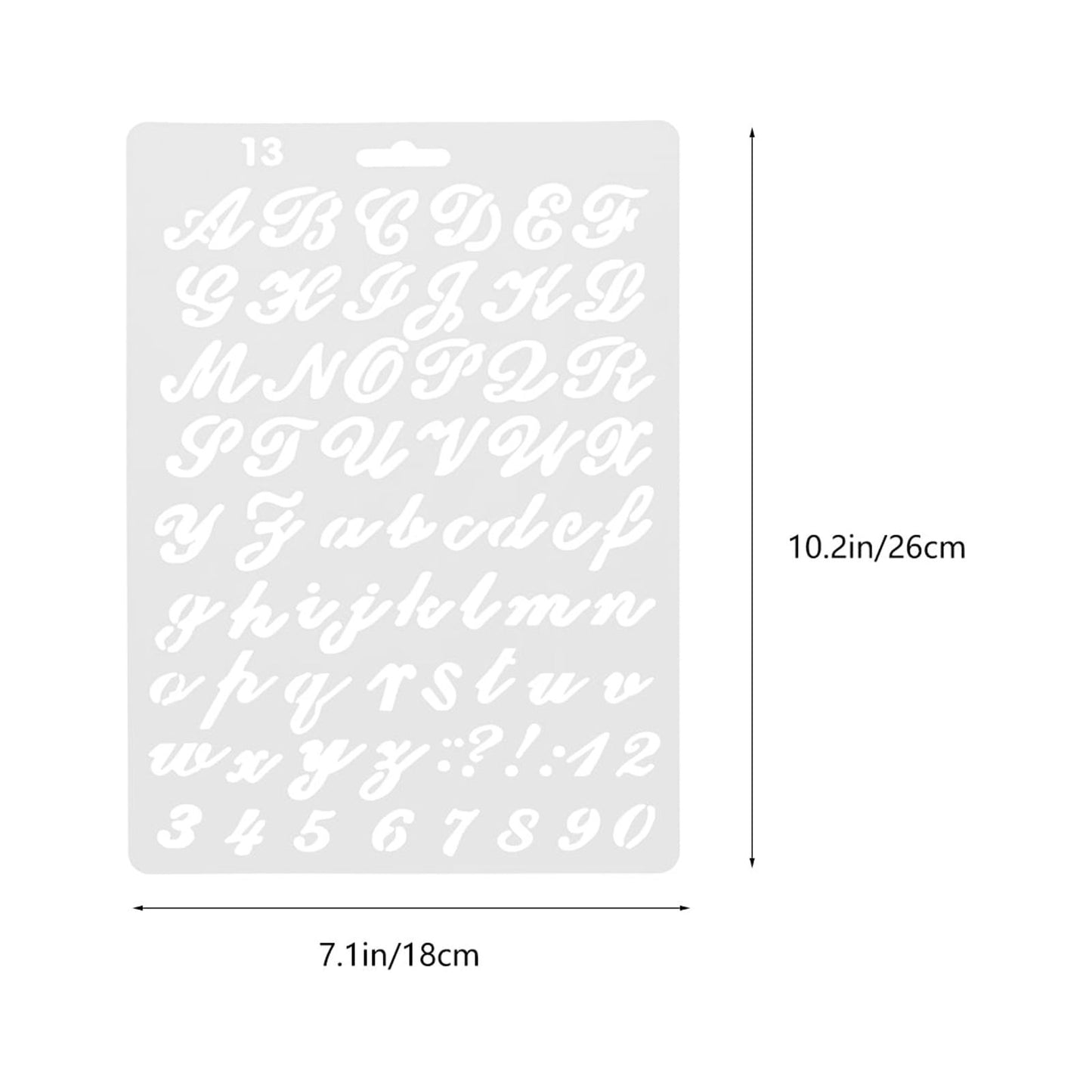 Worgeous 8 Pcs Painting Template Large Number Stencil Printable Cursive Stencils White V1189-WXFWAL-20260326-02123