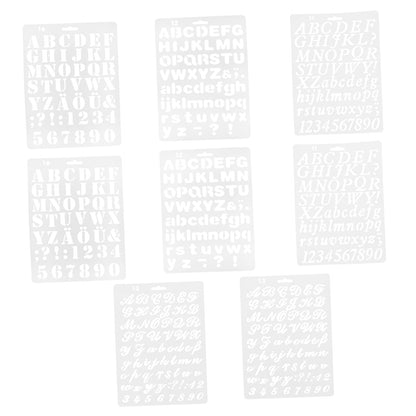 Worgeous 8 Pcs Painting Template Large Number Stencil Printable Cursive Stencils White V1189-WXFWAL-20260326-02123