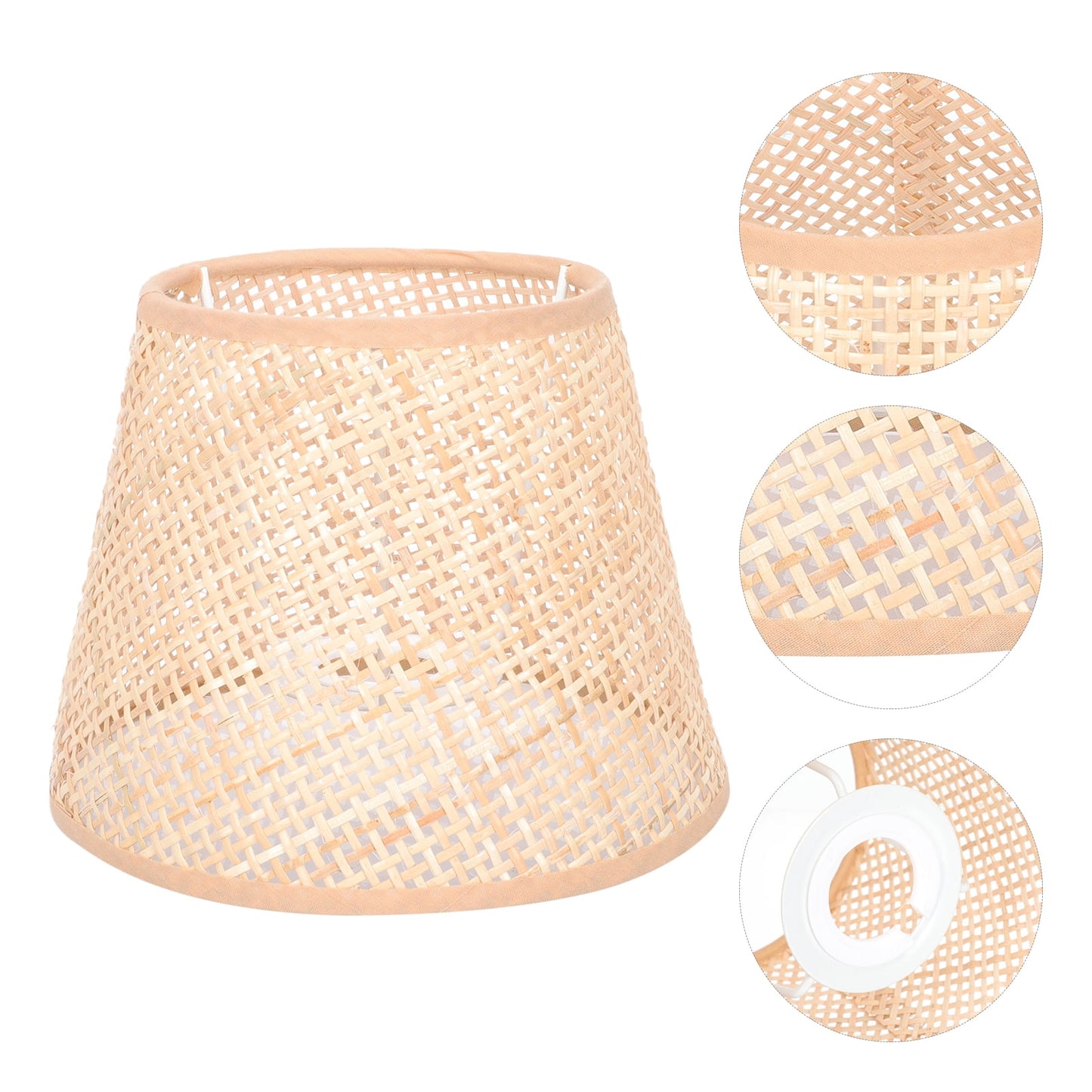 SKISUNO Khaki Rattan Floor Lamp Shade Replacement 6.7x6.7in for Study Room, 1 Piece and Stylish V1189-WXFWAL-20260326-02125