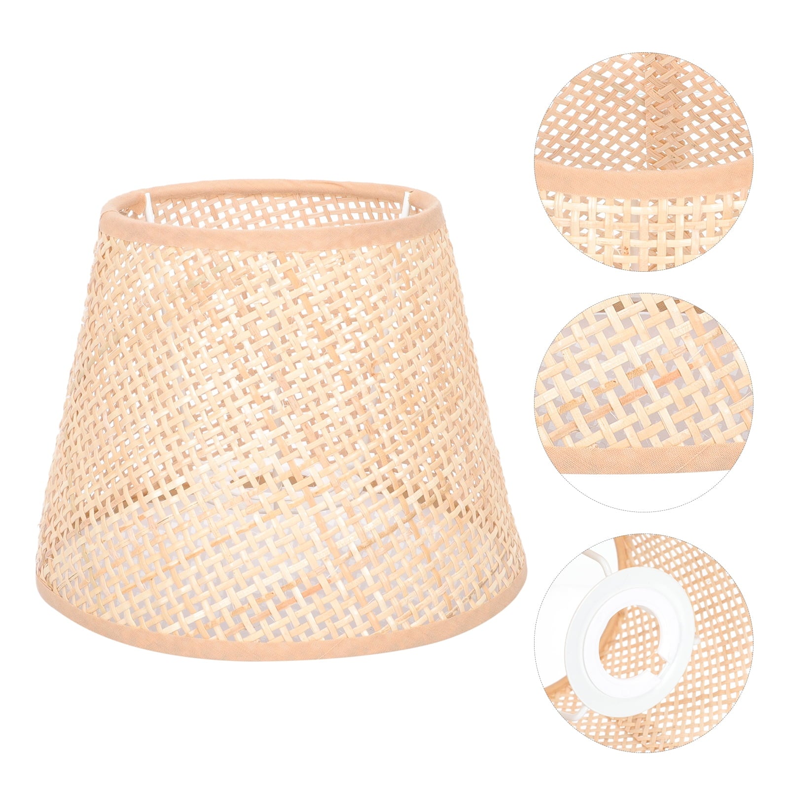 SKISUNO Khaki Rattan Floor Lamp Shade Replacement 6.7x6.7in for Study Room, 1 Piece and Stylish V1189-WXFWAL-20260326-02125