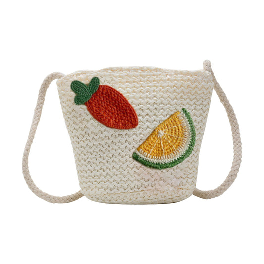 Darzheoy Girls Knitting Bag Straw Handbags for Summer Crossbody Bag Kids Wallet Girls Purse Straw Bag Beach V1189-WXFWAL-20260326-02128