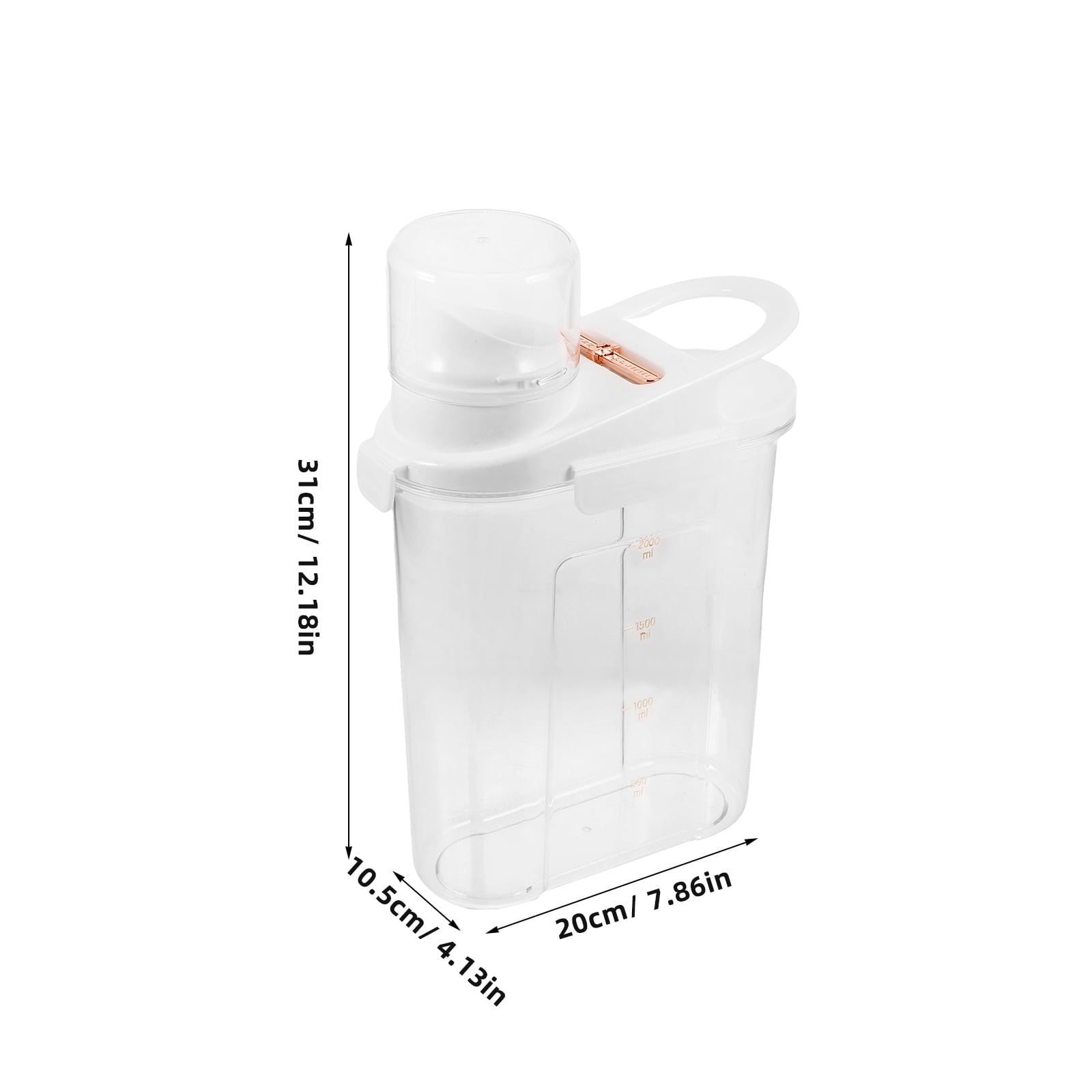 Worgeous Laundry Powder Detergent Container Transparent Laundry Detergent Dispenser Jar V1189-WXFWAL-20260326-02132