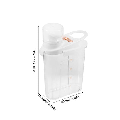 Worgeous Laundry Powder Detergent Container Transparent Laundry Detergent Dispenser Jar V1189-WXFWAL-20260326-02132