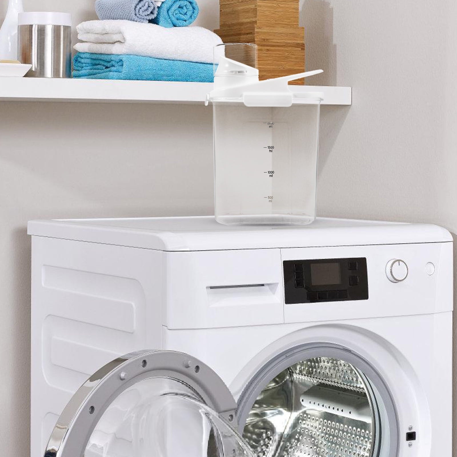 Worgeous Laundry Powder Detergent Container Transparent Laundry Detergent Dispenser Jar V1189-WXFWAL-20260326-02132