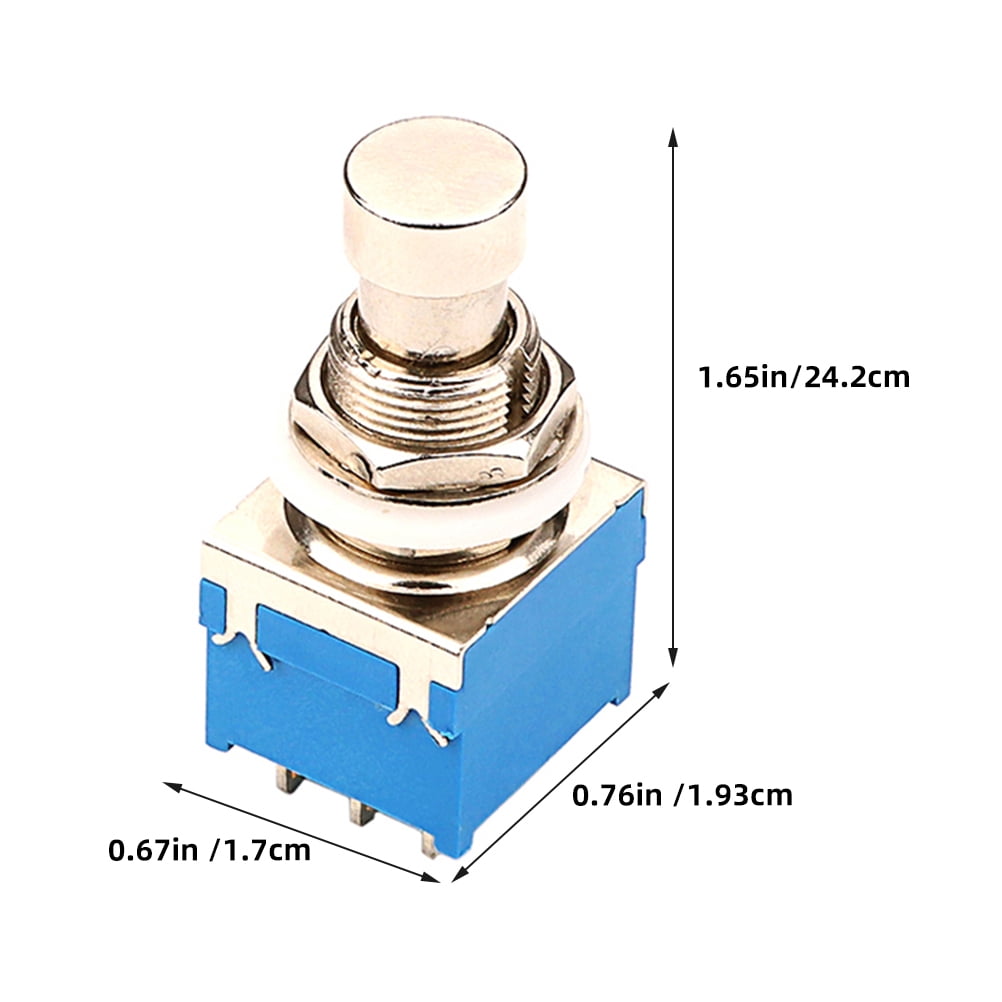 HOOWIFFY Hoowiffy Metal Blue Guitar Footswitch 9 Pin Latching for Reliable Use V1189-WXFWAL-20260326-02133