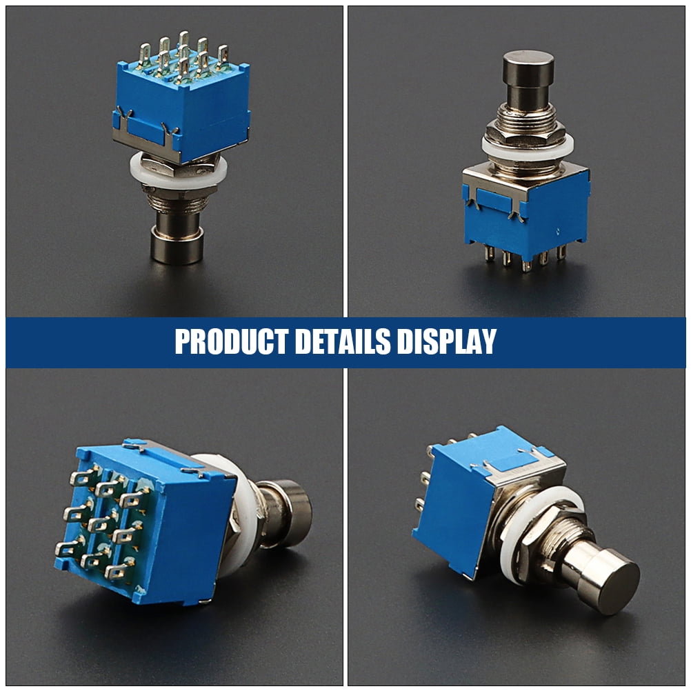 HOOWIFFY Hoowiffy Metal Blue Guitar Footswitch 9 Pin Latching for Reliable Use V1189-WXFWAL-20260326-02133