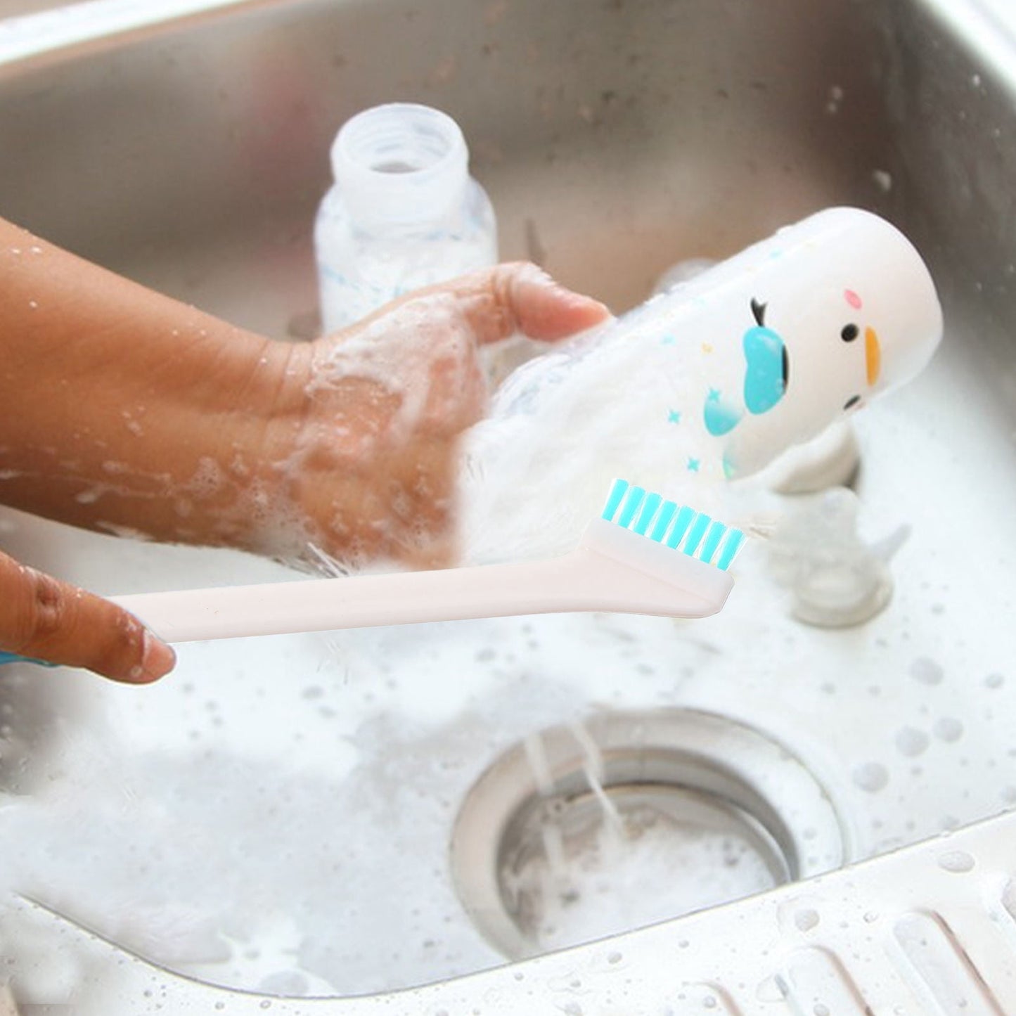 Worgeous 2pcs Portable Baby Bottle Cleaning Brush Set Small Kitchen Tools Bottle Clean V1189-WXFWAL-20260326-02155
