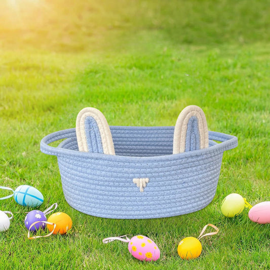Chmadoxn Adorable Easter Bunny Basket for Kids - Perfect Easter Gift, Cute Easter Bucket Bags with Rabbit V1189-WXFWAL-20260326-02163