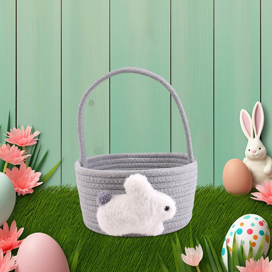 Chmadoxn Adorable Easter Bunny Basket for Kids - Perfect Easter Gift, Cute Easter Bucket Bags with Rabbit V1189-WXFWAL-20260326-02168