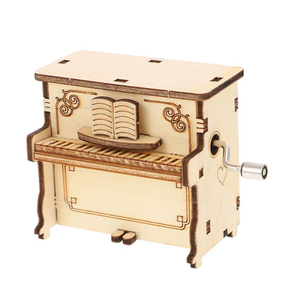 Worgeous 2-Piece Wooden Assembly Puzzle Craft Kit Desktop Musical Piano Model for Adults Teens V1189-WXFWAL-20260326-02175