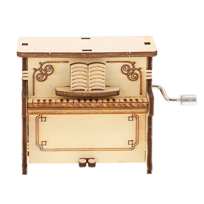 Worgeous 2-Piece Wooden Assembly Puzzle Craft Kit Desktop Musical Piano Model for Adults Teens V1189-WXFWAL-20260326-02175