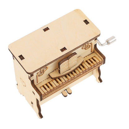Worgeous 2-Piece Wooden Assembly Puzzle Craft Kit Desktop Musical Piano Model for Adults Teens V1189-WXFWAL-20260326-02175