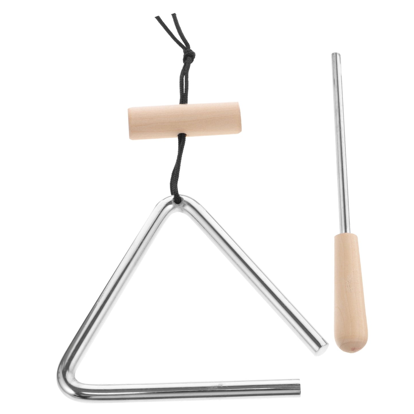 Worgeous 1 Set of Music Instrument Musical Iron Triangle Percussion Instrument With Striker V1189-WXFWAL-20260326-02179