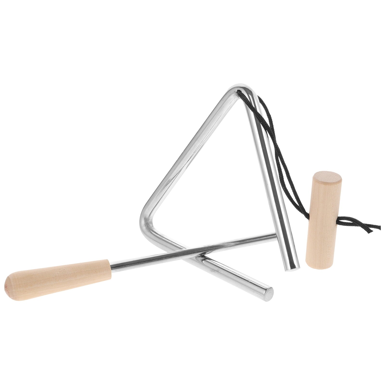 Worgeous 1 Set of Music Instrument Musical Iron Triangle Percussion Instrument With Striker V1189-WXFWAL-20260326-02179