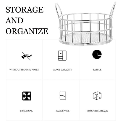 HOOWIFFY Metal Storage Basket for Home and Office, Organizer for Kitchen, Desk, Bathroom, and More V1189-WXFWAL-20260326-02181