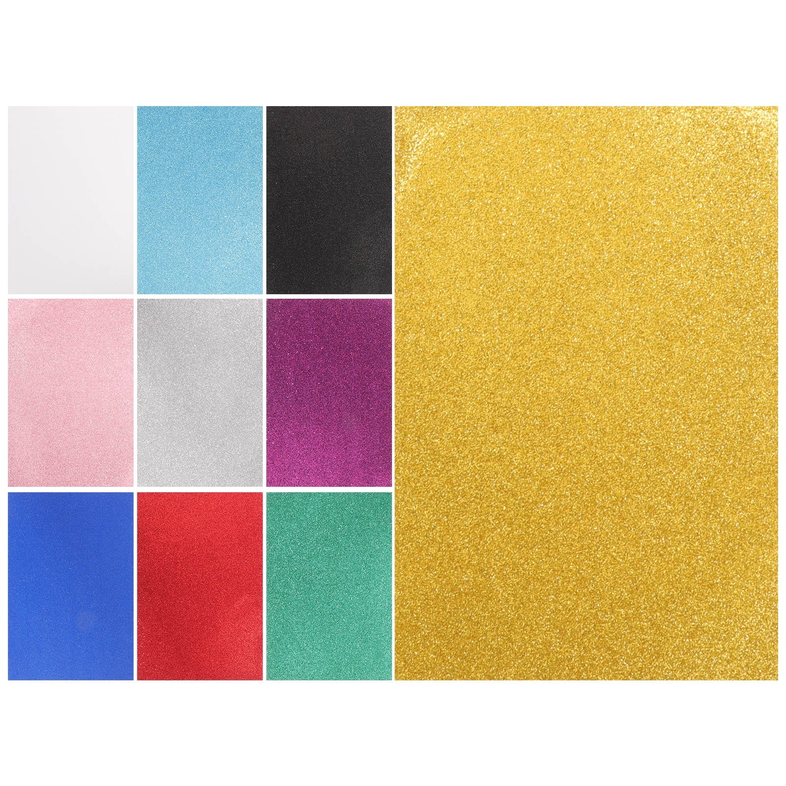 HOOWIFFY A4 Adhesive Glitter Foam Sheet for Handmade Crafts and Party Decor V1189-WXFWAL-20260326-02182