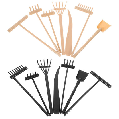 Worgeous 14pcs Mini Plastic Rakes Small Garden Rakes for Sand Table Crafts and Adornments Tools Set V1189-WXFWAL-20260326-02209