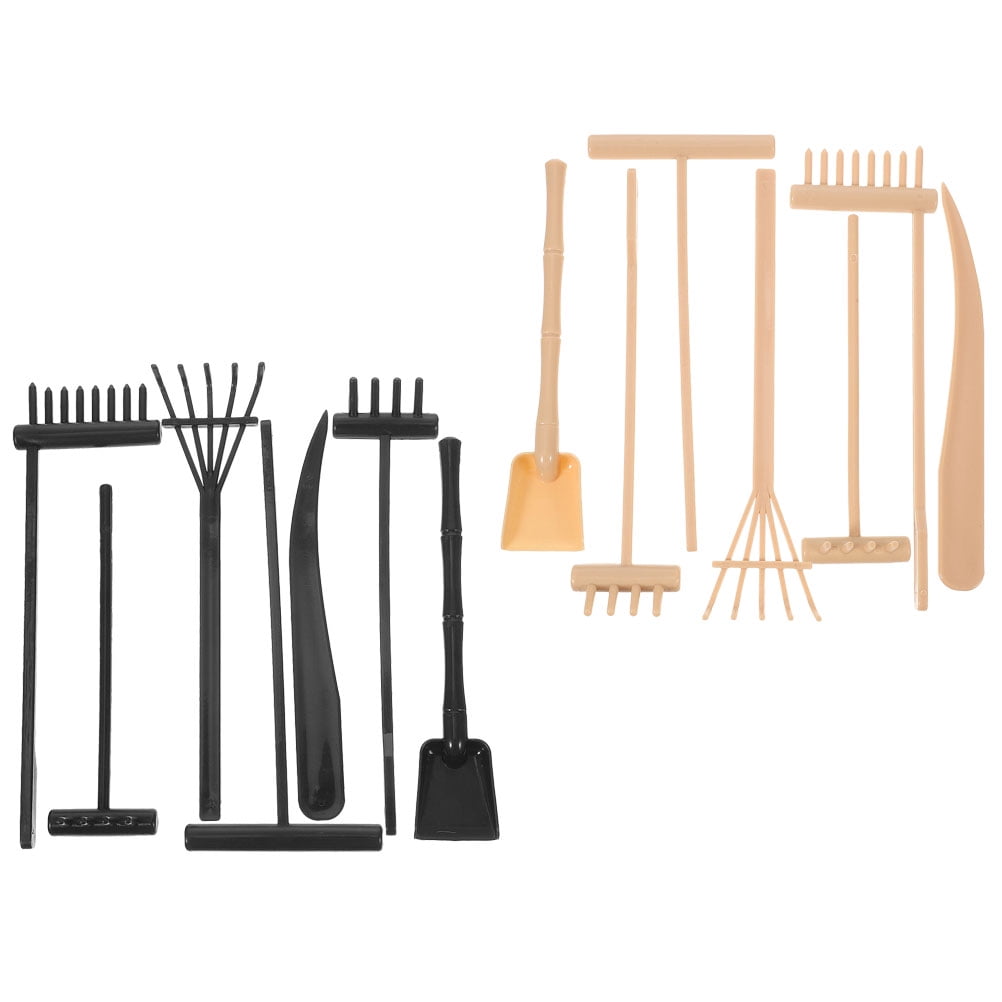 Worgeous 14pcs Mini Plastic Rakes Small Garden Rakes for Sand Table Crafts and Adornments Tools Set V1189-WXFWAL-20260326-02209