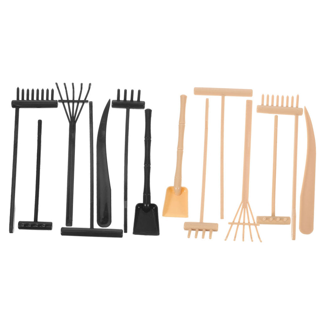Worgeous 14pcs Mini Plastic Rakes Small Garden Rakes for Sand Table Crafts and Adornments Tools Set V1189-WXFWAL-20260326-02209