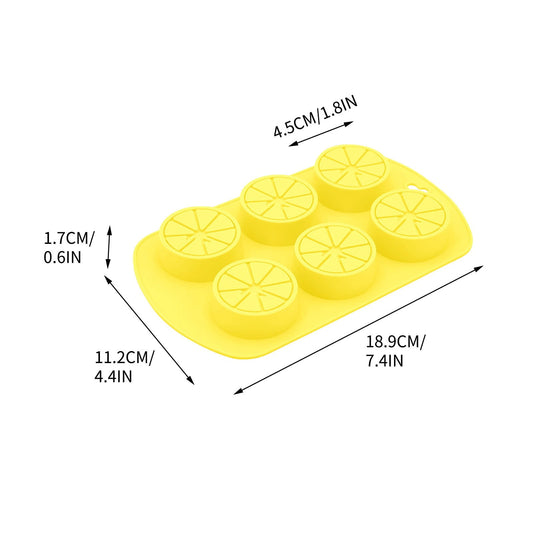Darzheoy Friut Shaped Silicone Mold, 6 Cavity Lemon 3D Bakeware Mold, Nonstick Food Grade Mold for Soap, V1189-WXFWAL-20260326-02210