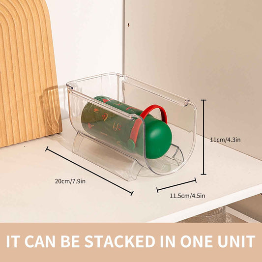 AYktou Wine Rack Water Bottle Organizer Sodas Can Organizer,Stackable Cabinet Organizer Bottle Plastic Water V1189-WXFWAL-20260326-02220