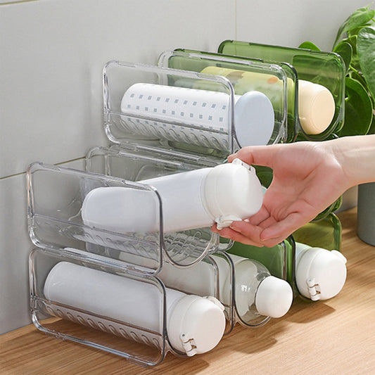 AYktou Wine Rack Water Bottle Organizer Sodas Can Organizer,Stackable Cabinet Organizer Bottle Plastic Water V1189-WXFWAL-20260326-02221