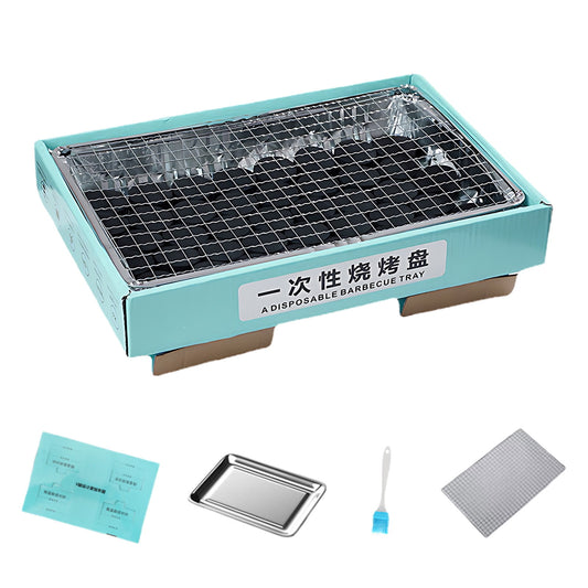 Kdkad Disposable BBQ Grill - Portable Outdoor Picnic, Cam& Group Gatherings - Low-Smoke Stainless Steel Kraft V1189-WXFWAL-20260326-02226