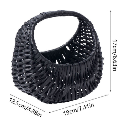 Darzheoy Wicker Basket with Handle, Wicker Shopping Basket, Picnic Baskets, Wicker Storage Basket, Rattan V1189-WXFWAL-20260326-02231