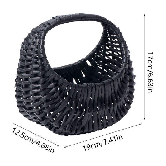 Darzheoy Wicker Basket with Handle, Wicker Shopping Basket, Picnic Baskets, Wicker Storage Basket, Rattan V1189-WXFWAL-20260326-02231