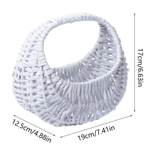 Darzheoy Wicker Basket with Handle, Wicker Shopping Basket, Picnic Baskets, Wicker Storage Basket, Rattan V1189-WXFWAL-20260326-02232