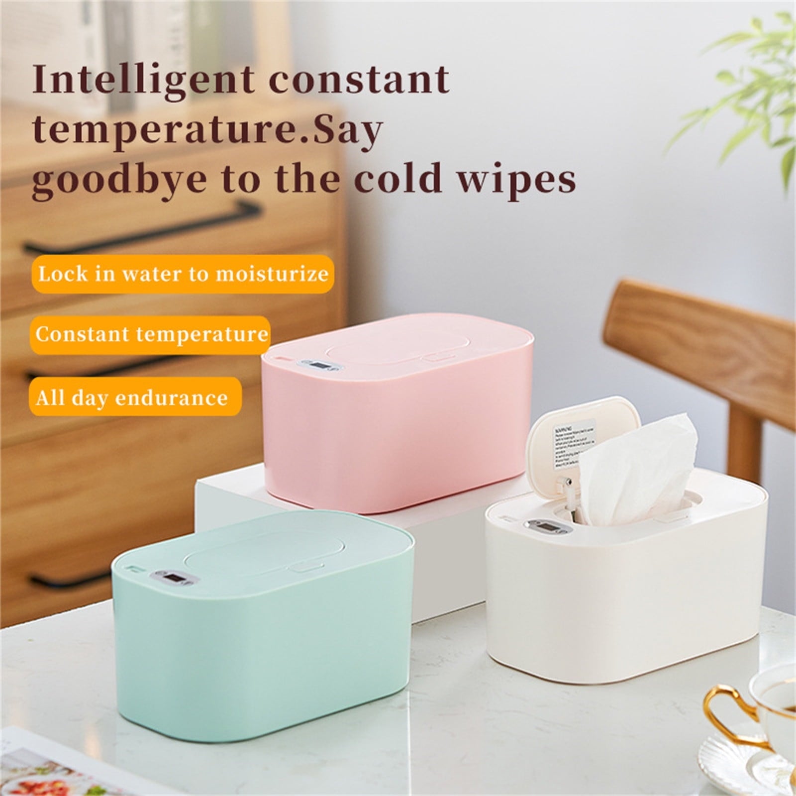 Darzheoy Baby Wipe Warmer Baby Wipe Heater Large Capacity Smart Wipe Warmer, Adjustable Temperature C V1189-WXFWAL-20260326-02253