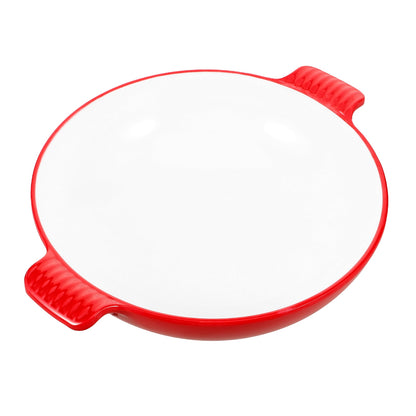 SKISUNO Large Salad Serving Bowl Red Plastic 1Set 10.41X8.45X2.55in V1189-WXFWAL-20260326-02261