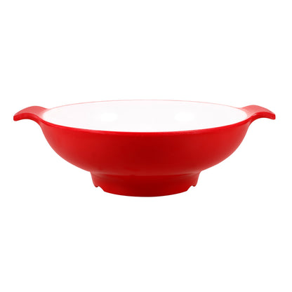 SKISUNO Large Salad Serving Bowl Red Plastic 1Set 10.41X8.45X2.55in V1189-WXFWAL-20260326-02261