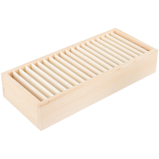 WHAMVOX Gift Ribbon Storage Holder Wooden Box Flower Wrapping Ribbon Holder Organizer V1189-WXFWAL-20260326-02267