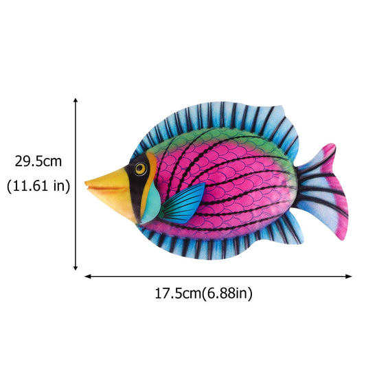 WHAMVOX Purple Iron Fish Wall Decor for Contemporary Home Decoration Easy to Hang Indoors Outdoors 7.5 Inches V1189-WXFWAL-20260326-02268