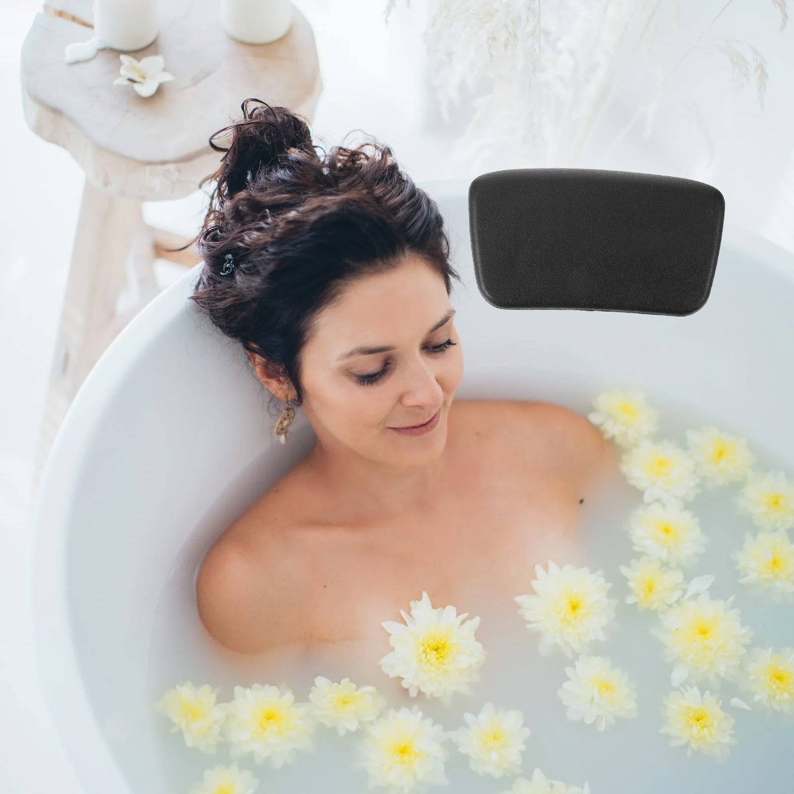 WHAMVOX Soaking Tub Pillow Bathtub Padding for Adults Replacements Black V1189-WXFWAL-20260326-02269