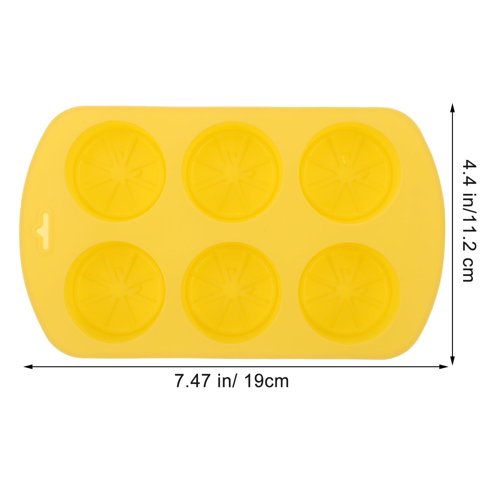 HOOWIFFY Silicone Baking Mold Lemon Slice Shaped for Soap Making Yellow 3Pcs V1189-WXFWAL-20260326-02271