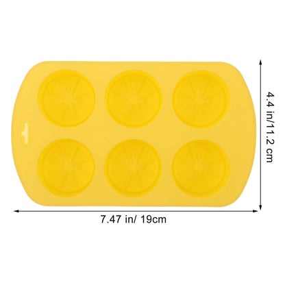 HOOWIFFY Silicone Baking Mold Lemon Slice Shaped for Soap Making Yellow 3Pcs V1189-WXFWAL-20260326-02271